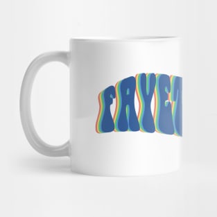 Fayetteville Arkansas Warped Text Design Mug